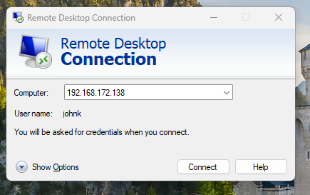 Windows Remote Desktop app